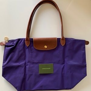100% Authentic Longchamp Purple Le Pliage Tote